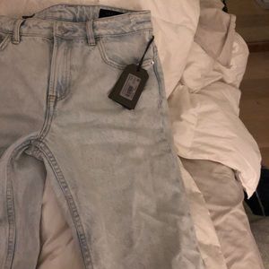 All saints acid wash Ava straight high rise jean